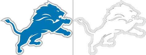 Detroit Lions Logo With A Sample Coloring Page Free Coloring Pages