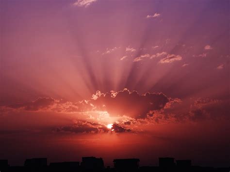 Wallpaper Dawn Sky Sun Sunrise Clouds Hd Layar Lebar Definisi
