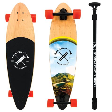 Kahuna Creations Longboard Skateboard Land Paddle Bundle Mountain