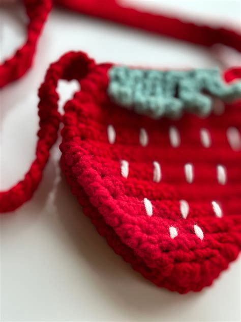 Crochet Strawberry Bag Pattern Amigurumi Bag Diy Handbag Etsy
