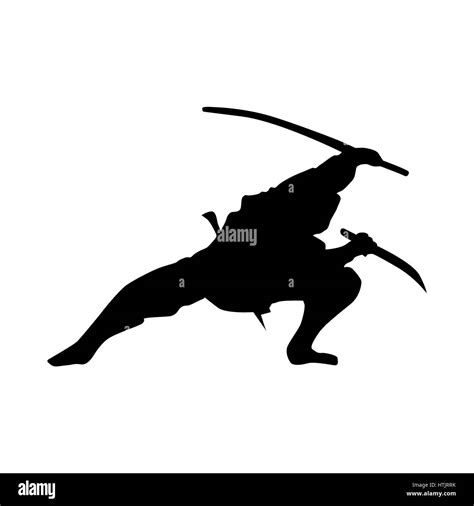 Samurai Silhouette Black Stock Vector Image And Art Alamy