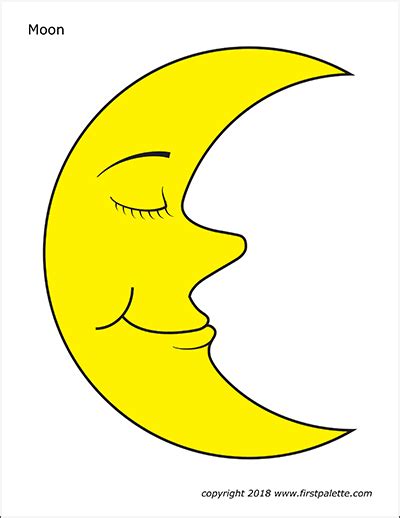 Moon Free Printable Templates And Coloring Pages