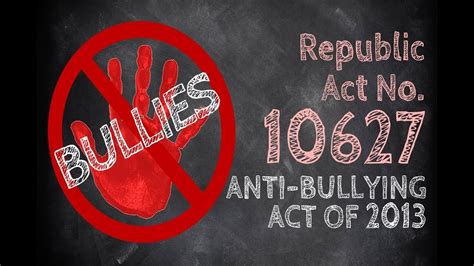 Stopbullying Republic Act 10627 Anti Bullying Act Of 2012 Humanrights Youtube