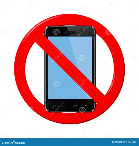 No Cell Phone Sign Stock Vector Illustration Of Circular 51301030