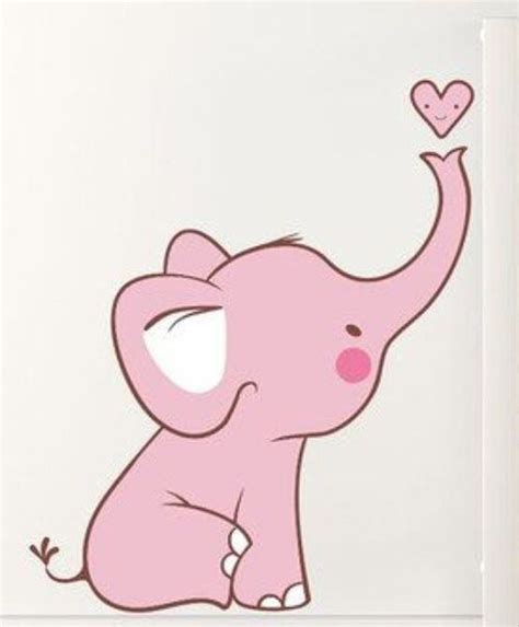 Elefante Rosa Cuarto Bebe Dibujo Elefante Infantil Silueta De