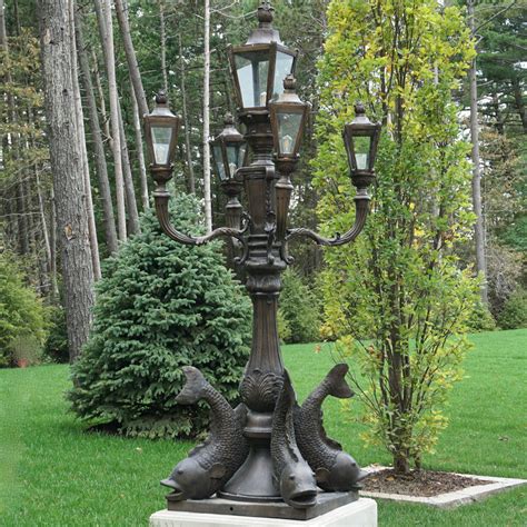 Large Ornate Bronze Outdoor Lamp Posts Jansen Furniture