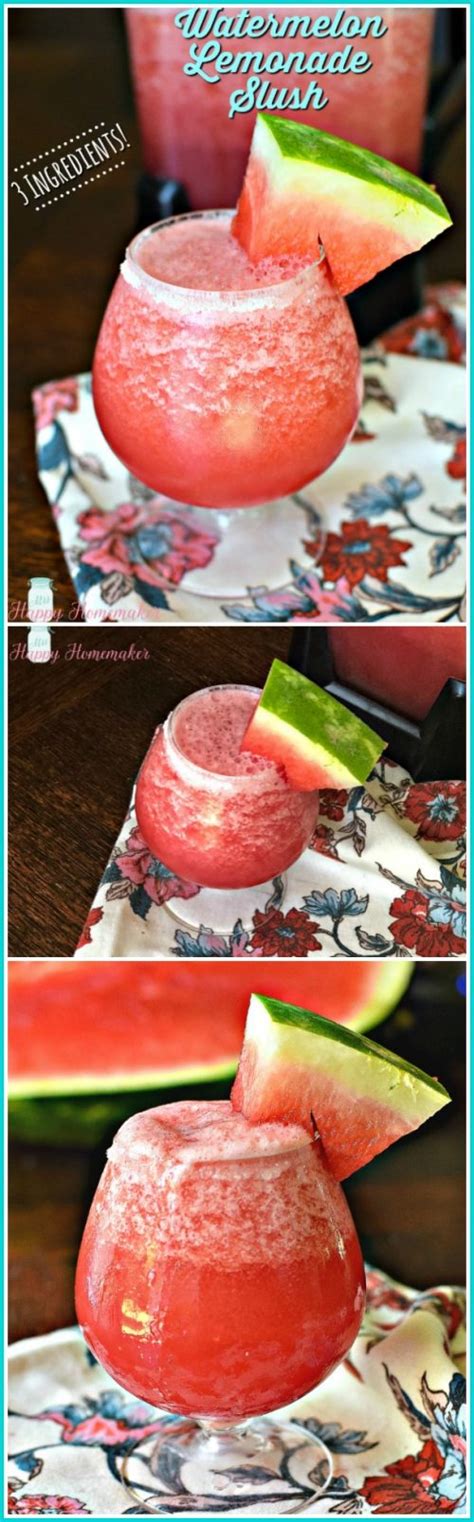 3 Ingredient Watermelon Lemonade Slush Mrshappyhomemaker