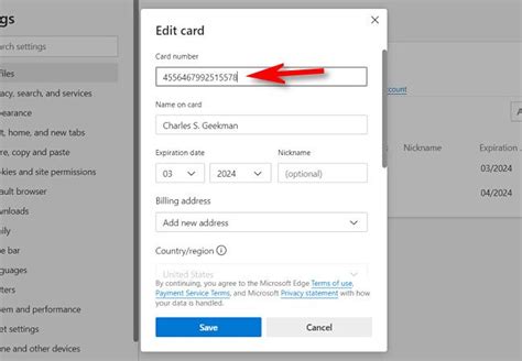 How To View Your Saved Credit Card Numbers In Microsoft Edge