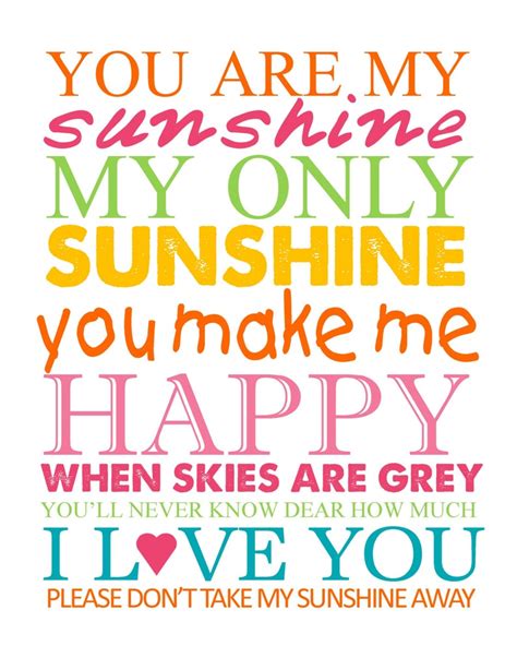 You Are My Sunshine Nursery Print PDF Digital Download Etsy