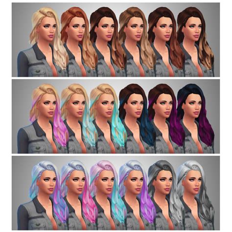 Sims 4 Maxis Match Ombre Hair Happy Living