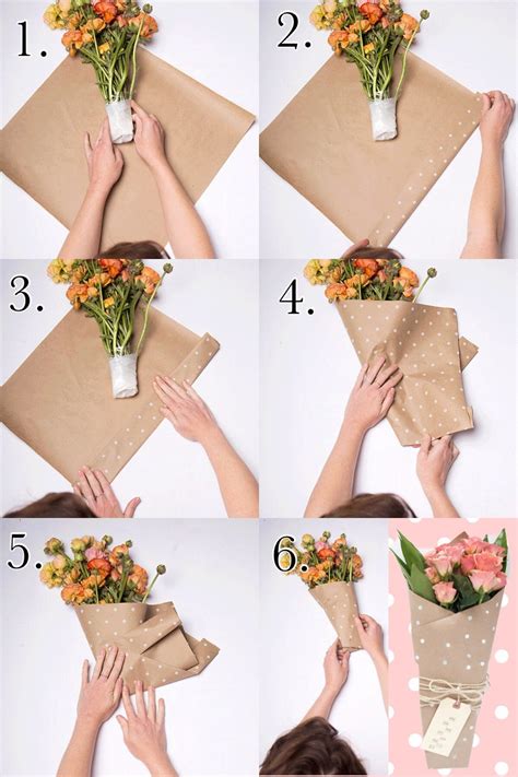 How To Wrap A Flower Bouquet With Craft Paper