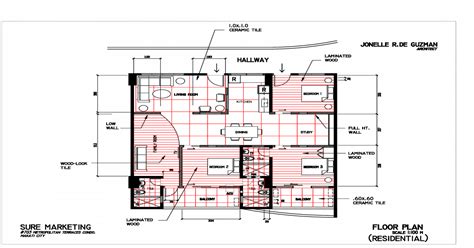 Floor Plan Residential With Tile Layout 2pdf