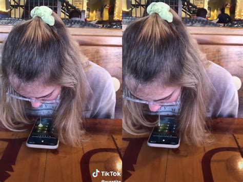 New Viral Video Viral Video Girl Uses Spit To Unlock Her Smartphone Tiktok Video Goes Viral