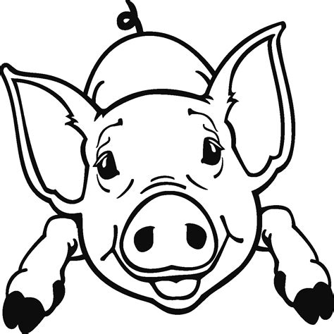 Ce dessin a ete mis a la disposition des internautes le 07 fevrier 2106. Sticker Silhouette cochon souriant - Stickers STICKERS ...