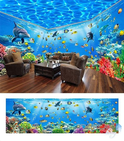 Underwater World Theme Space Entire Room Wallpaper Wall Mural Decal Id