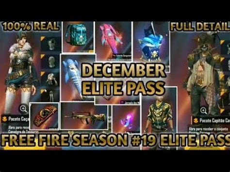 Free fire new elite pass season 25!!!! Season 19 December elite pass review free fire - YouTube