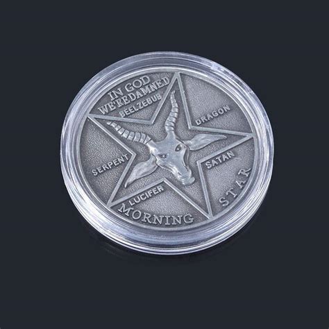 Anime Lucifer Morningstar Satanic Pentecost Cosplay Coin Hatıra Para