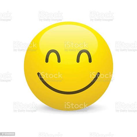Happy Smiley Emoticon Isolated Stock Illustration Download Image Now