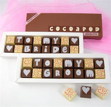 Personalised Chocolates For Weddings By Chocolate By Cocoapod Chocolate