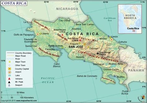What Are The Key Facts Of Costa Rica Central America Map Costa Rica