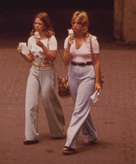 polaroid snapshot vintage picture two girls somewhere in the 70s 70s women fashion 70s