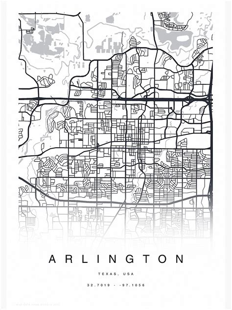 Arlington Texas Usa Map Poster Poster For Sale By Thezensprout