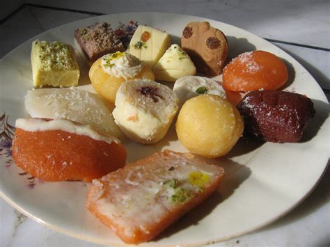 Filea Tray Full Of Indian Sweets Mithai Desserts C