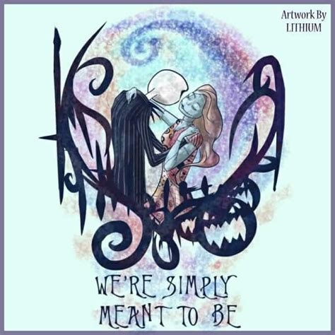 Were Simply Meant To Be Jack Skellington And Sally Illustration