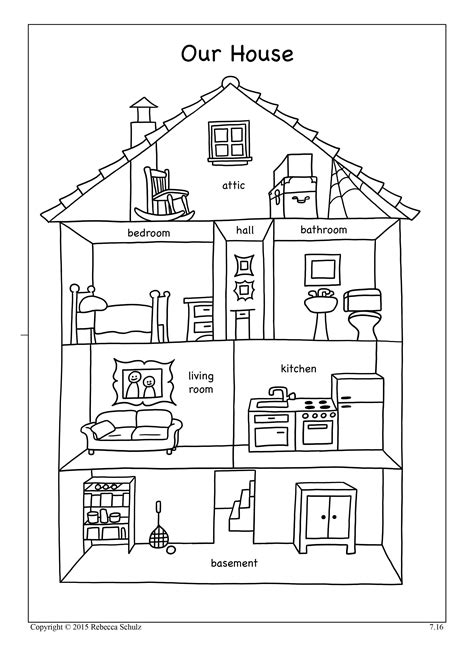 Parts Of The House Worksheets Printable