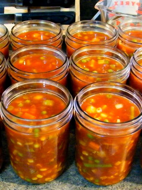 Home Canning Vegetable Beef Soup Canning Vegetables Canning Soup