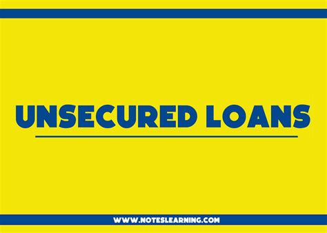 Unsecured Loan Explained Notes Learning