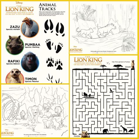Lion King Activity Sheets Mum In The Madhouse