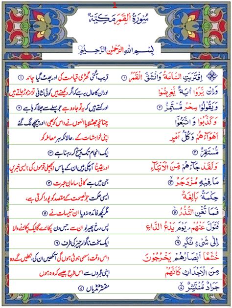 Surah Al Qamar Urdu1 Quran O Sunnat