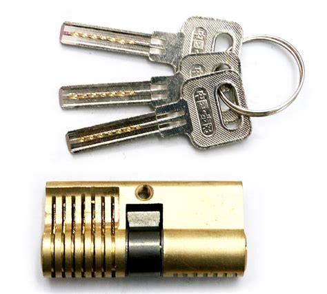 7pin Copper Practice Lock Euro Profile Cylinders Crescent Lock Double