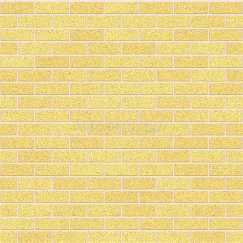 Dijon Yellow Clay Bricks Seamless Texture Stock Illustration