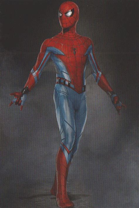 Originally consisting of a red hoodie with a spider symbol, blue pants, a blue shirt, and a red mask with black goggles to help him focus his senses, the suit received a minor upgrade from tony stark for parker to use during the clash of the avengers. SPIDER-MAN: HOMECOMING: Spidey Is Unrecognisable In These ...