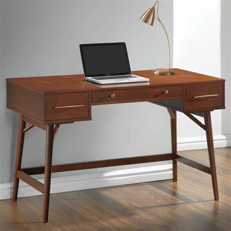 Coaster 800744 Mid Century Modern Writing Desk With 3 Drawers Dunk