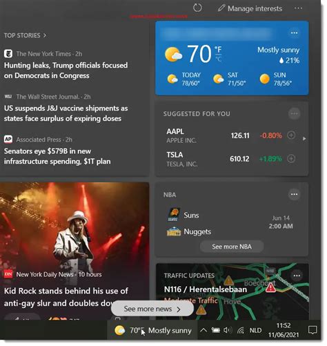 Weather On Your Taskbar In Windows 10 Enable Or Disable