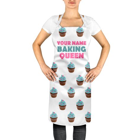 Personalised Baking Queen Apron Womens Aprons Novelty Aprons Apron