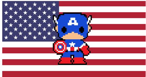 Pixel Captain America by MissPixel879 on DeviantArt
