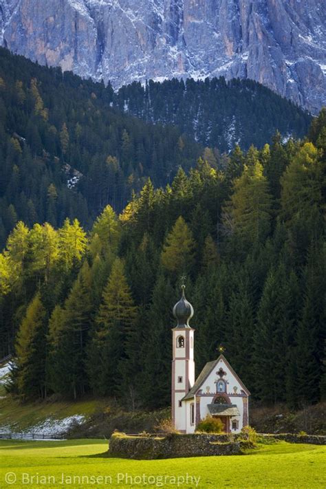 St Johann Church Below The Dolomites Val Di Funes Trentino Alto Adige