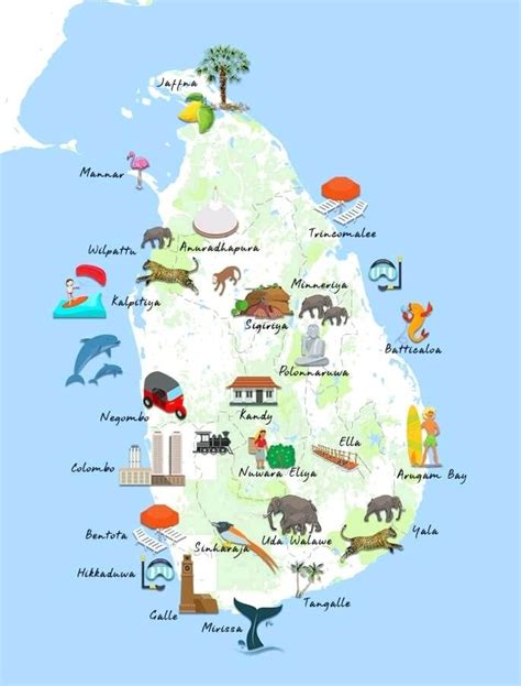Sri Lanka Map With Tourist Attractions America Map
