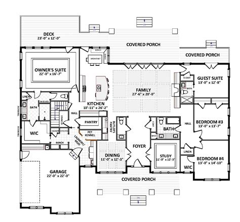 Open Floor Plan Craftsman Style House Plan 4889 Riverbend 4889