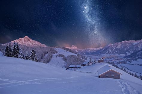 Tyrol Mountains On Winter Austria Photo One Big Photo