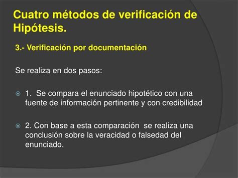 Viª Verificación De La Hipótesis