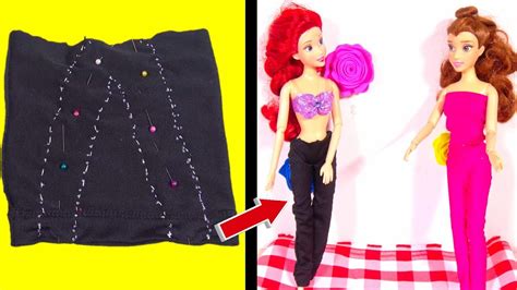 Diy Making Easy Clothes For Barbie Dolls Creative Barbie Idea Youtube