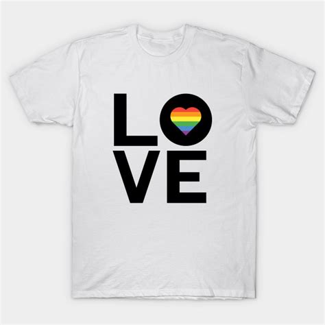 Lgbt Rainbow Love T Shirt Gay Lesbian Inspired Rainbow Heart Lgbt Pride Gay Pride Pin T