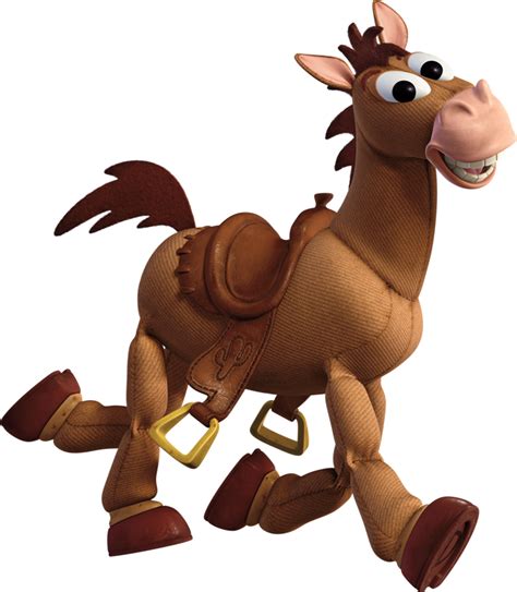 A Cartoon Horse With Big Eyes And Brown Hair Is Riding On A White