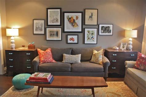 Couch and Gallery Wall | Eclectic living room design, Small apartment ...