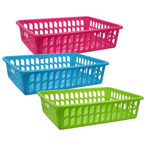 View Rectangular Slotted Plastic Storage Baskets Storage Baskets